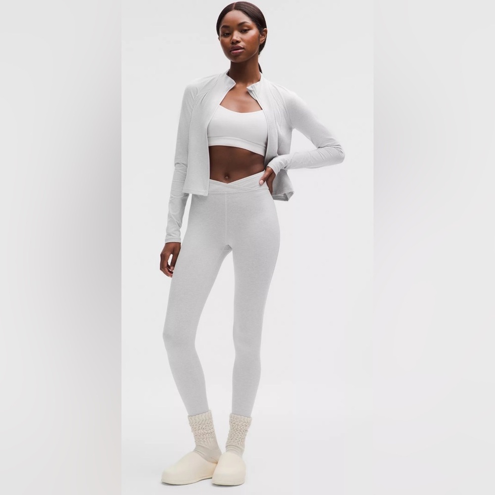 Lululemon Softy Suedey Cross-Waist Leggings 25” in Crescent Moon: 8